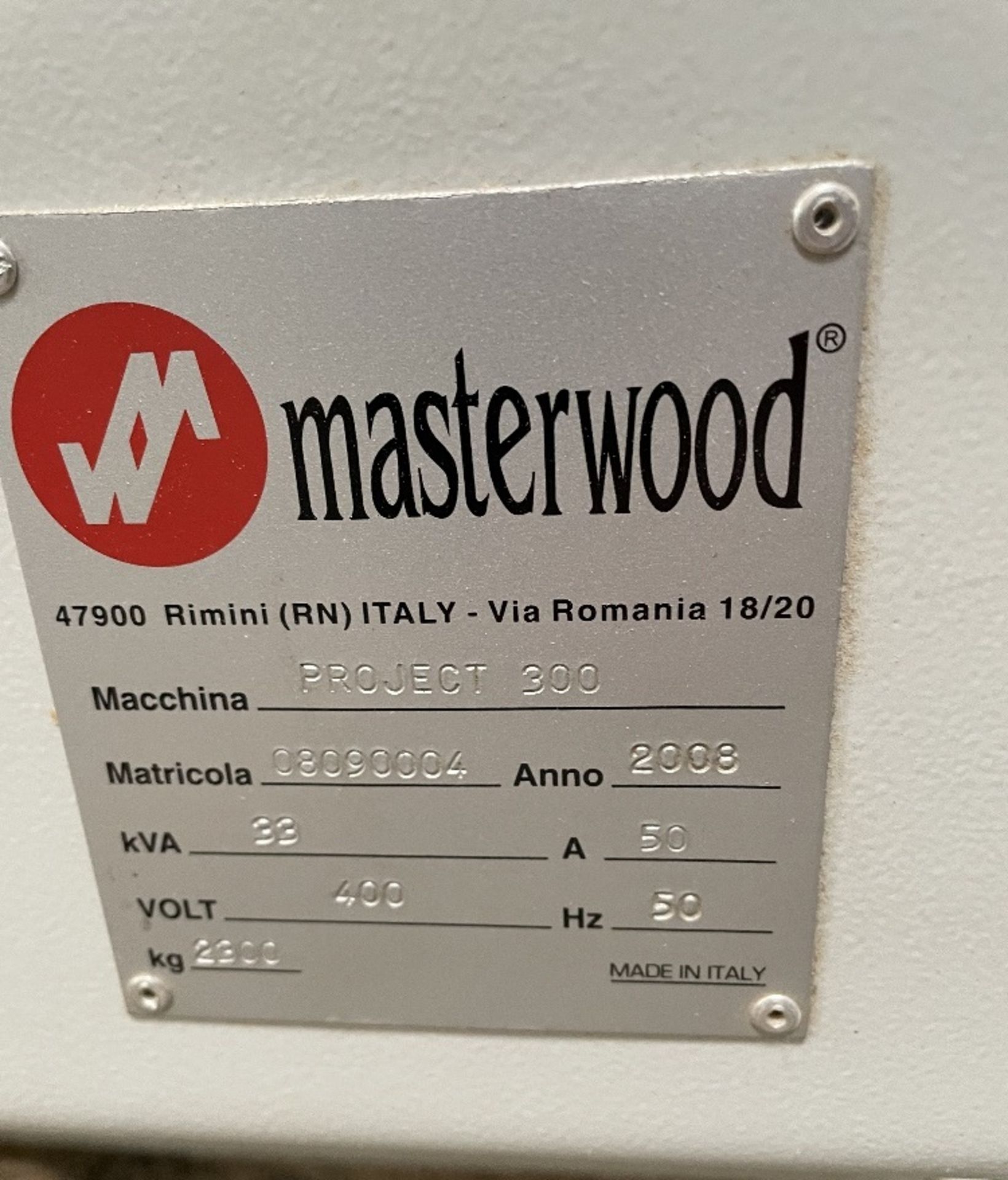 Masterwood Project 300 V1 CNC Machining Centre - Image 4 of 13