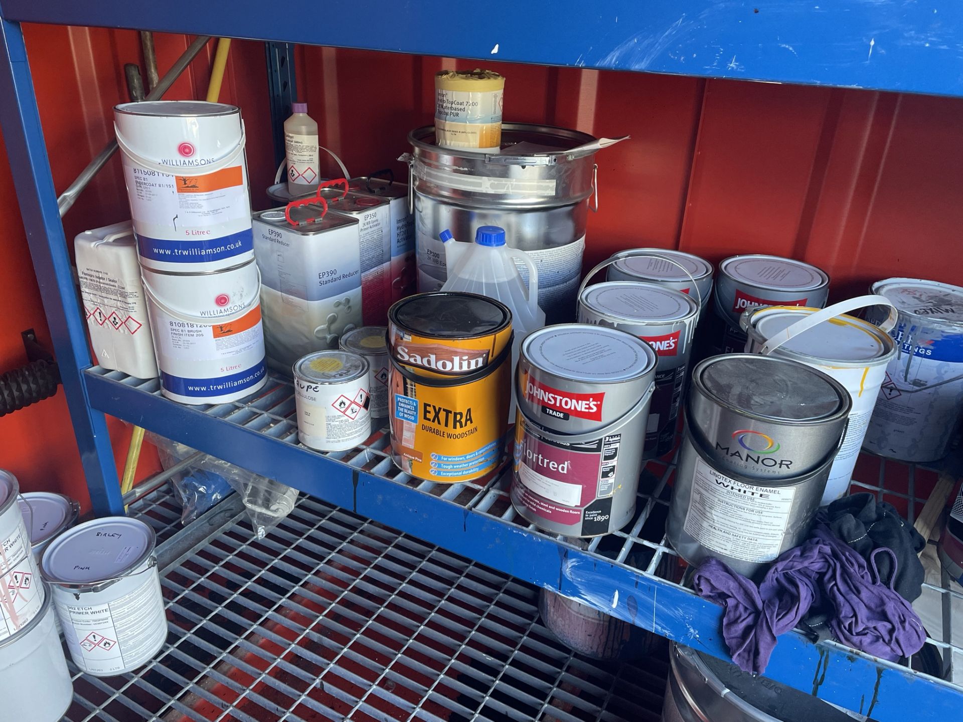 Metal Paint Storage Container w/ Contents - Image 7 of 23