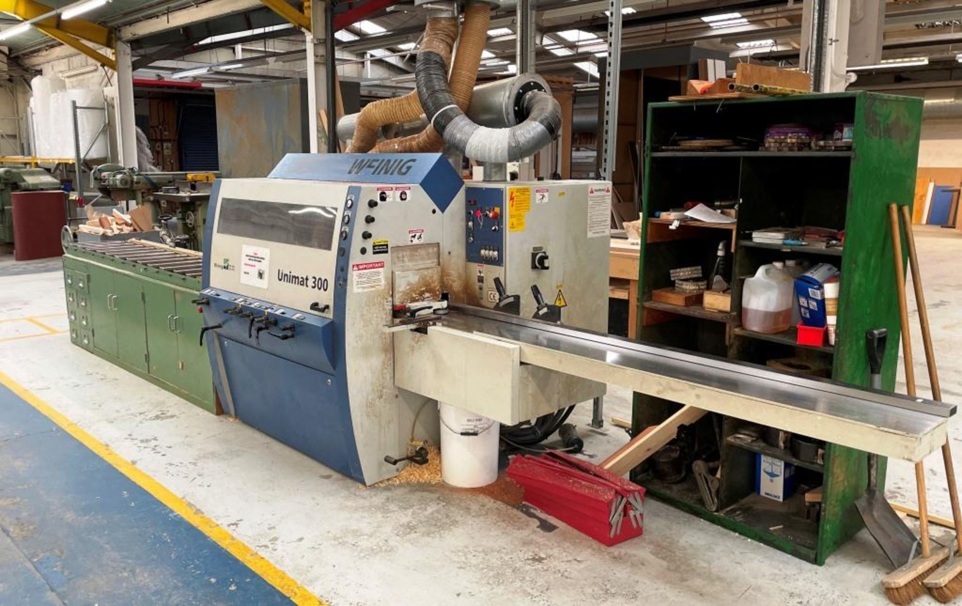 Weinig Unimat 300 5 Head Moulder w/ Outfeed Roller Conveyor & Tooling