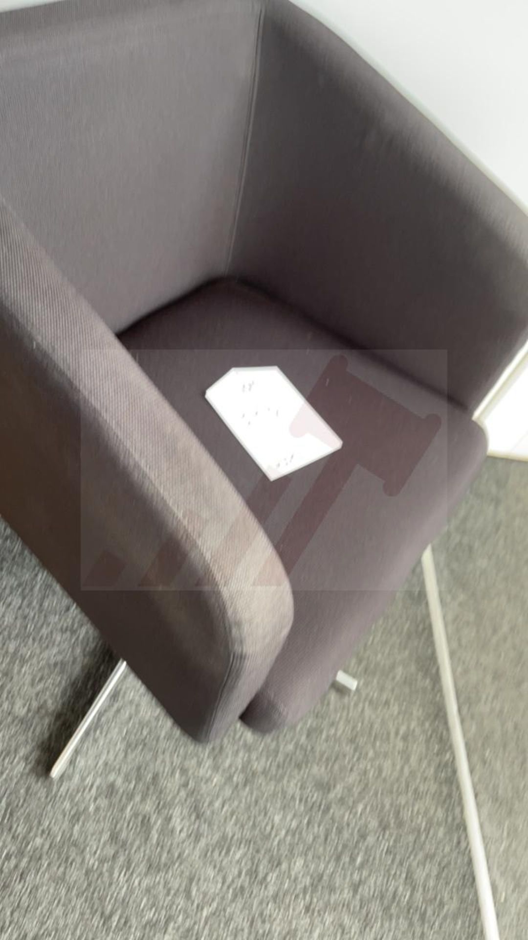 Fabric Armchair in Grey - Image 2 of 2