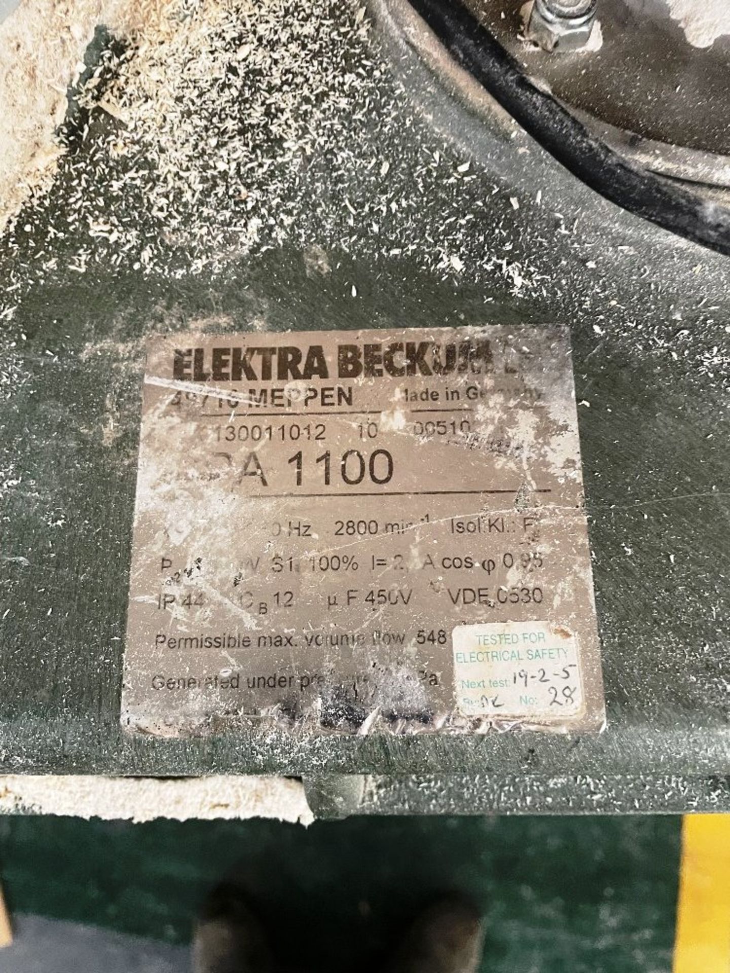Elektra Beckum SPA 1100 Single Bag Dust Extractor - Image 3 of 4