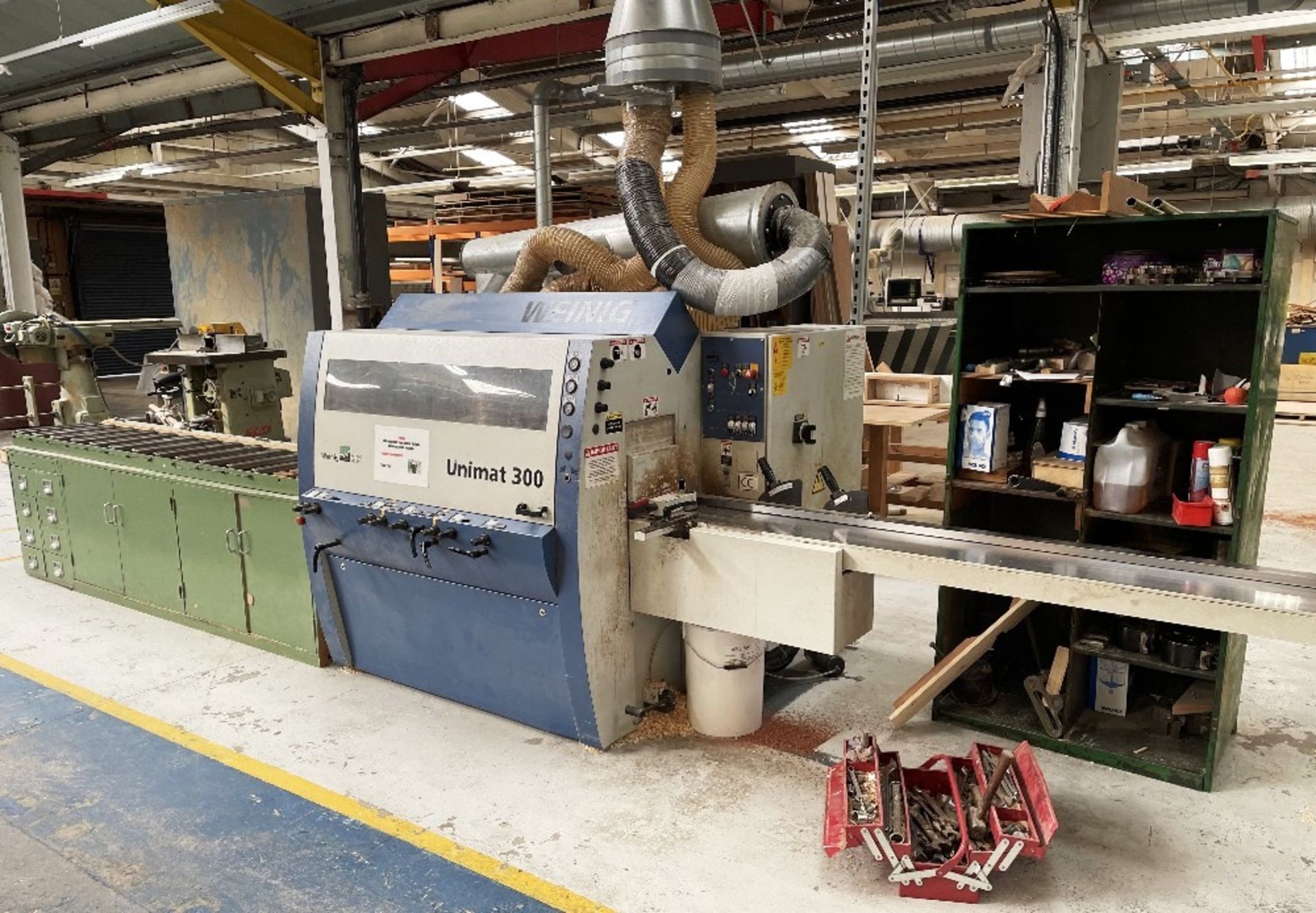 Weinig Unimat 300 5 Head Moulder w/ Outfeed Roller Conveyor & Tooling - Image 2 of 14