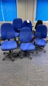 7 x Various Fabric Office Chairs