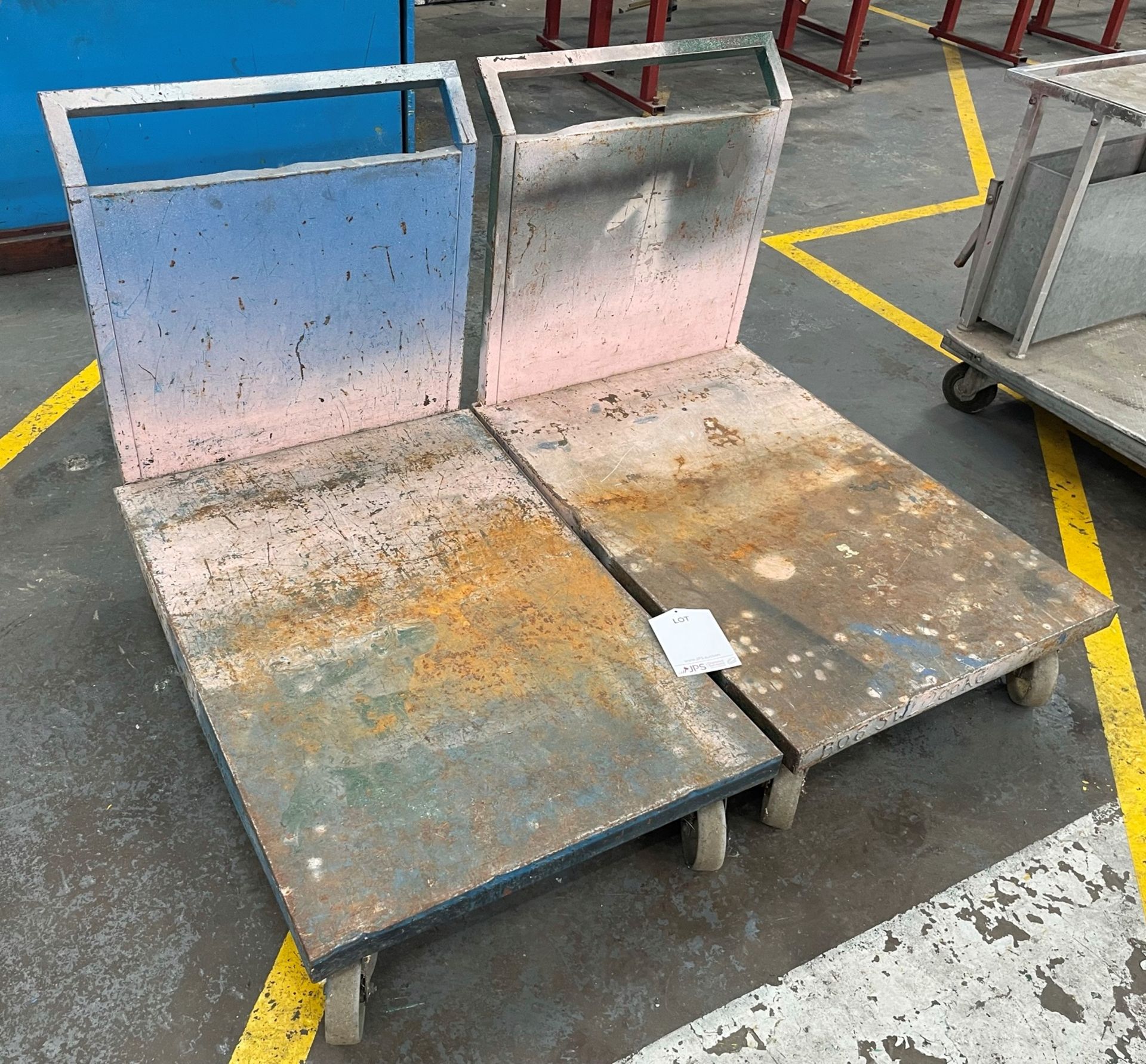 4 x Fabricated Metal Trolleys