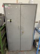 Double Door Lockable Cabinet w/ Contents