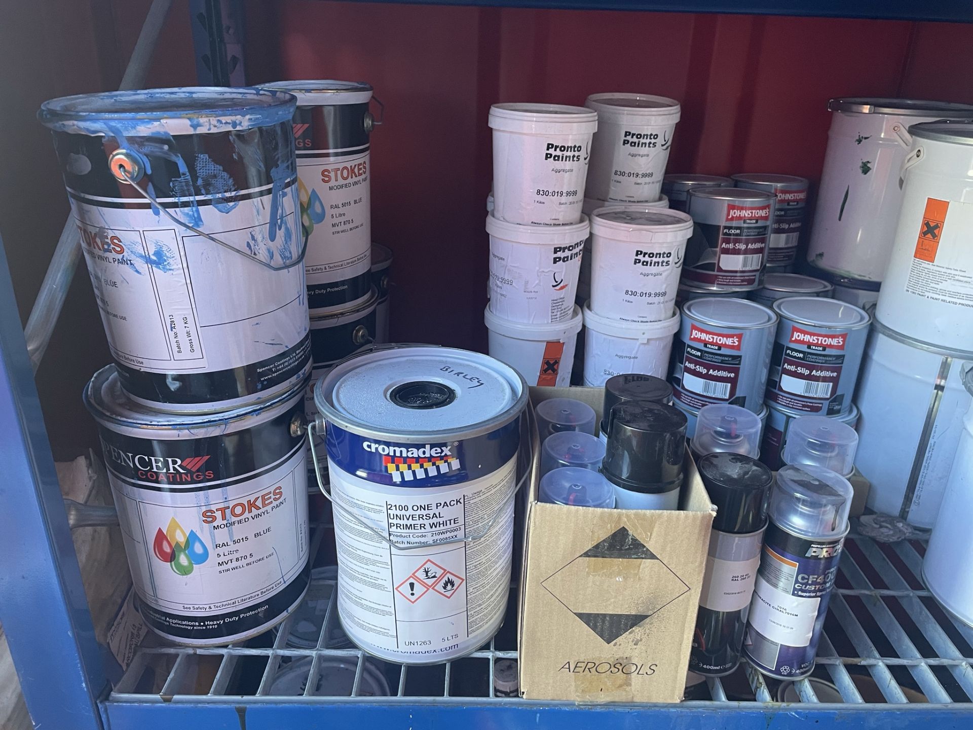 Metal Paint Storage Container w/ Contents - Image 15 of 23