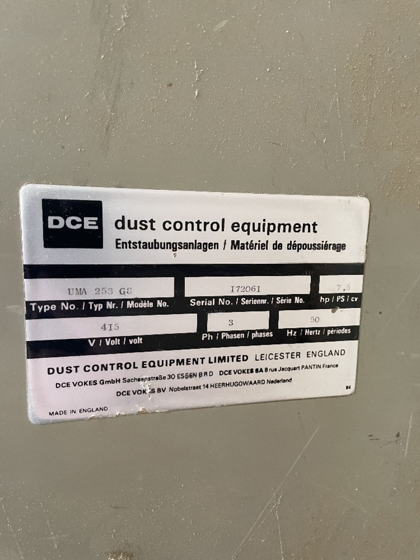 DCE Unimaster UMA 253 G8 Extraction Unit - Image 4 of 6