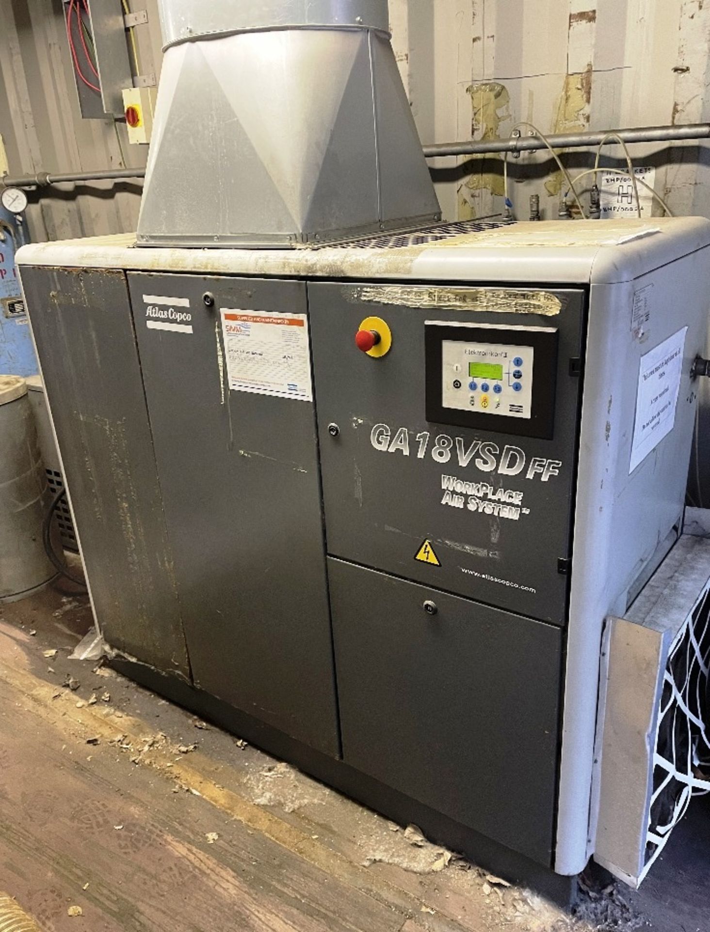 Atlas Copco GA18VSDFF Rotary Screw Compressor | YOM: 2003