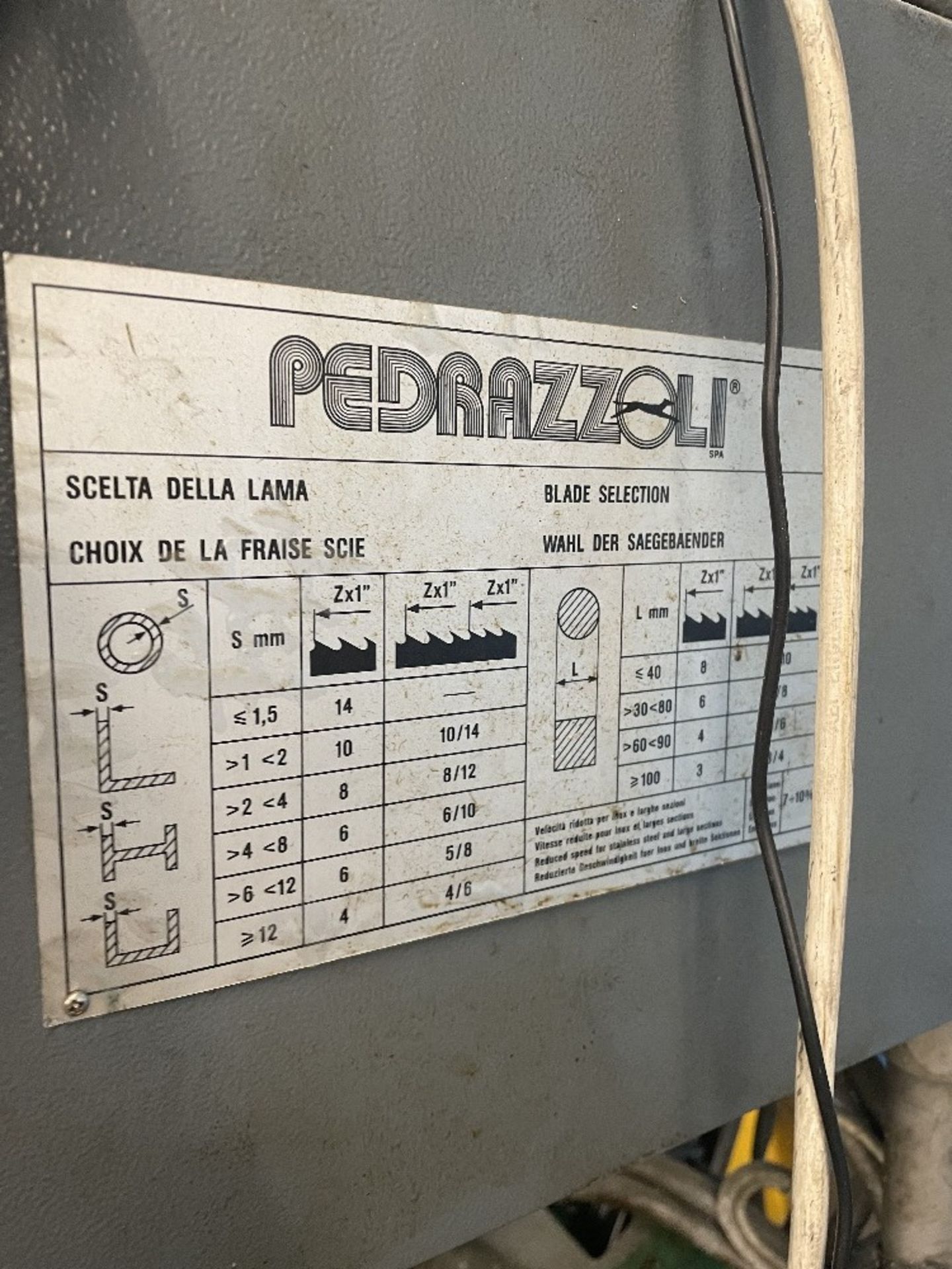 Pedrazzoli Brown SC 300 Horizontal Bandsaw w/ 4m Powered Conveyor - Image 10 of 12