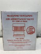 5 x McAlpine VP100N Ventapipe Air Admittance Valve Solvent Weld