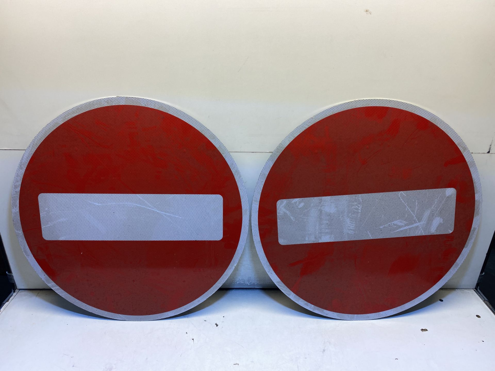 2 x Metal No Entry Signs