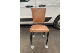 4 x Iron Leather Chairs | 2099