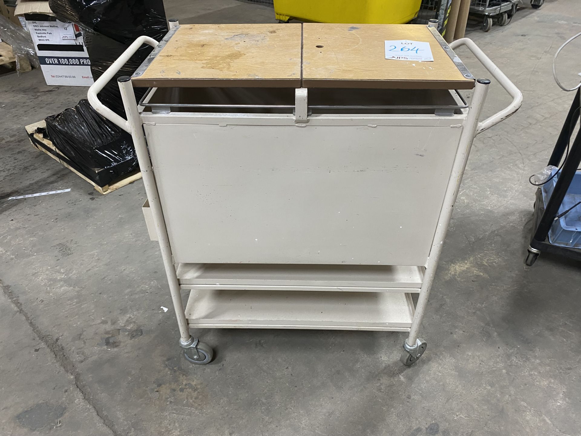 Metal Mobile Trolley w/2 Shelves