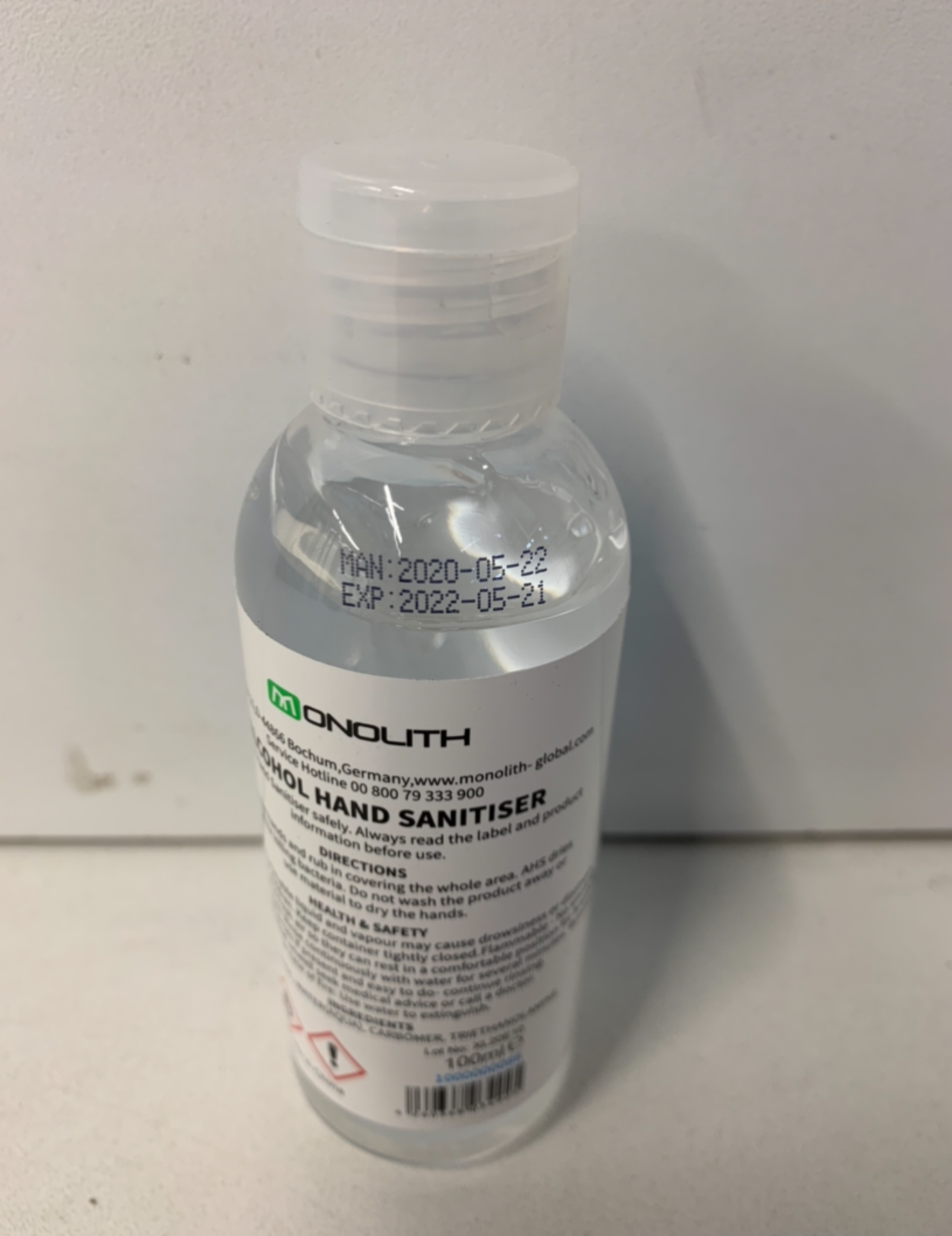 144 x 100ML Bottles Of Monolith Hand Sanitiser - Image 3 of 3