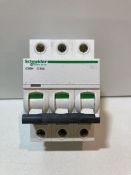 7 x Schneider C32A Miniature Circuit Breakers - Acti9 iC60H Triple Pole 3 Phase | A9F54332 | Type C