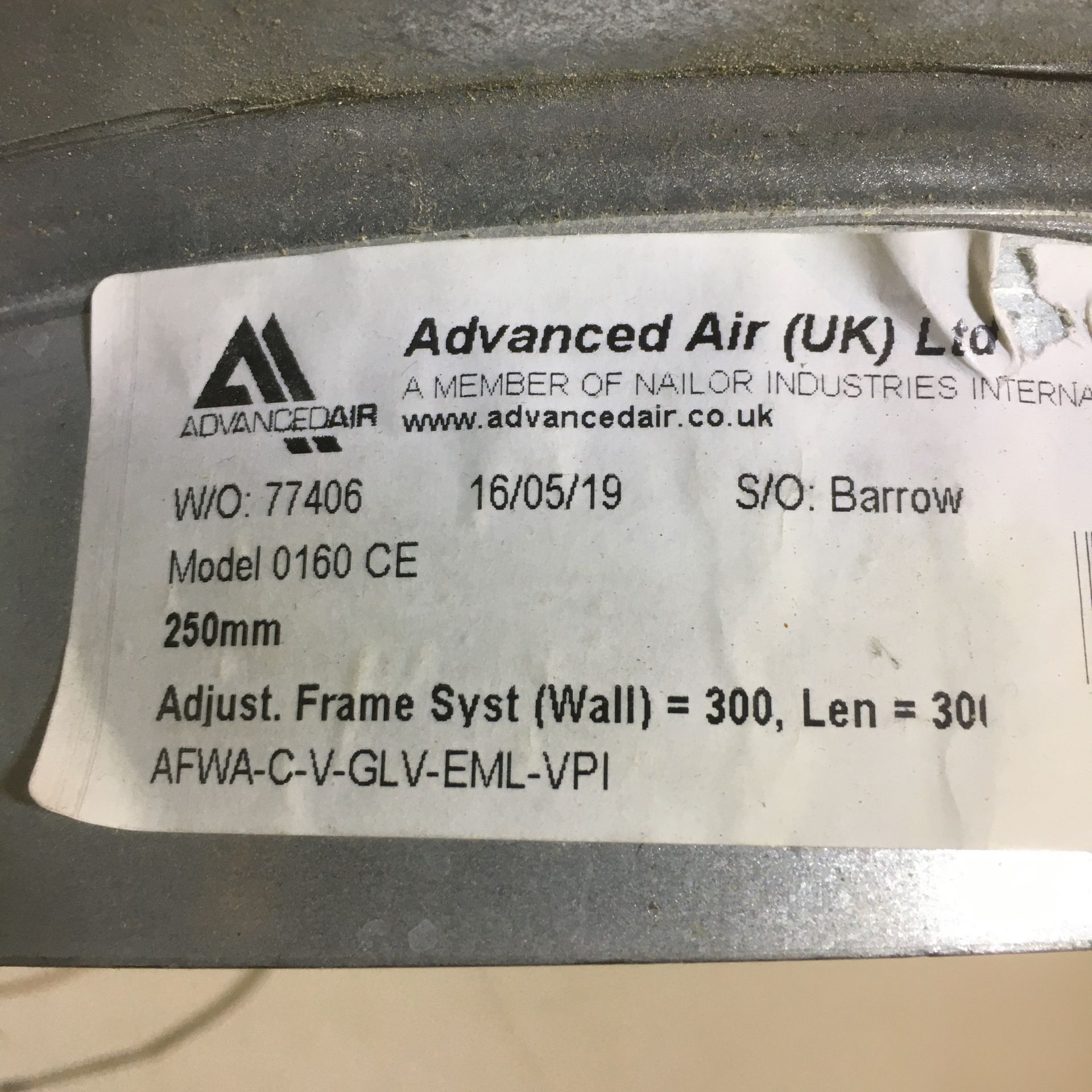 Advanced Air 0160 CE Curtain Fire Damper For Ventilation Systems - Image 5 of 5