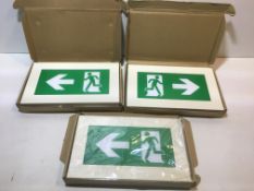 3 x Whitecroft Lighting EX2A Emergency Exit Light Signs