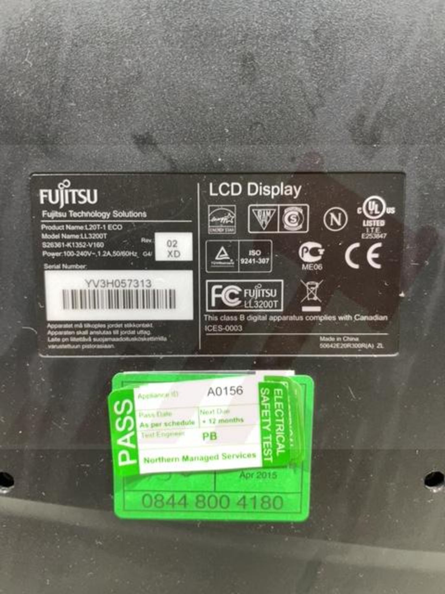 9 X Fujitsu Computer Monitors | L20T-1ECO - Image 4 of 6