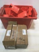 18 x Red Plastic Electrical Wall Boxes W/ 20 x Spacer Pieces