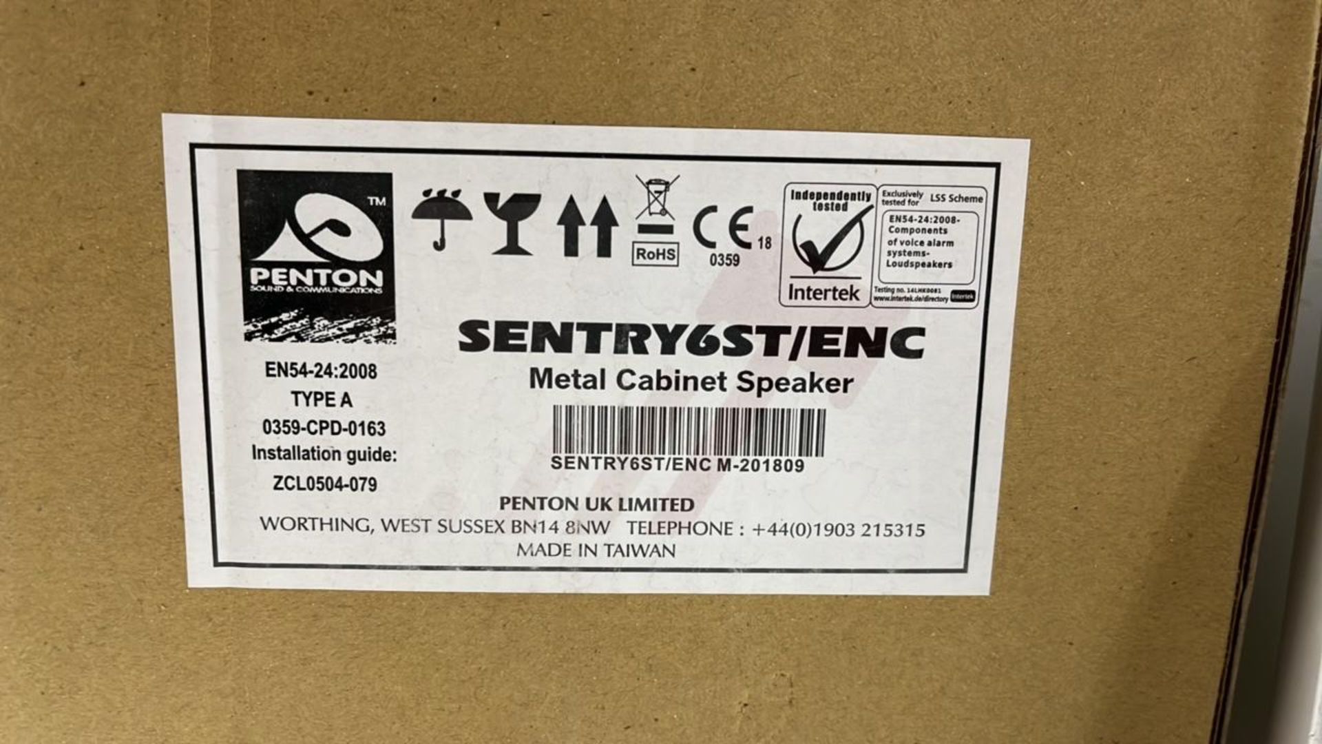 4 x Penton Sentry6st/ENC Metal Cabinet Speakers - Image 2 of 2