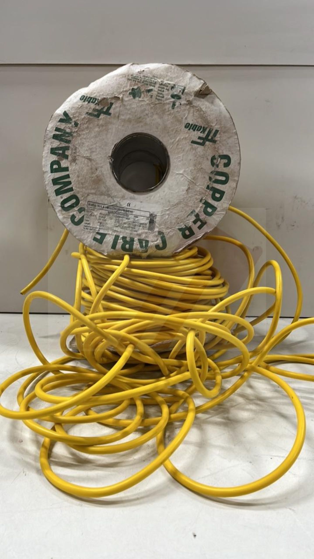 3 x Reels Of Yellow 3 Core Wire