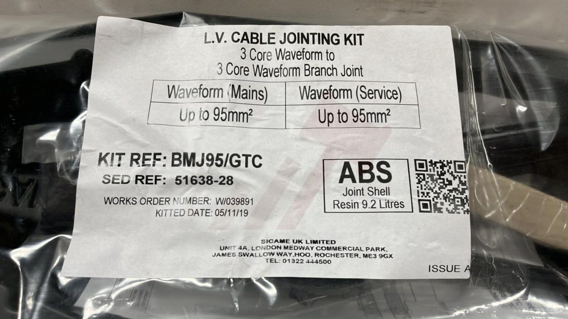 6 x LV Cable Jointing Kits | Kit Ref: BMJ95/GTC - Image 2 of 2