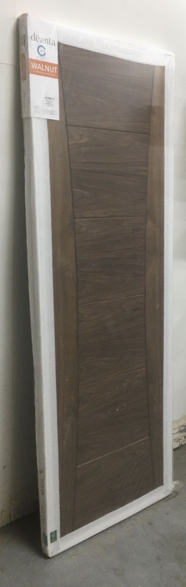 Deanta Pre-Finished Pamplona FD30 Walnut Interior Fire Door | 1981mm x 686mm x 45mm - Image 2 of 3