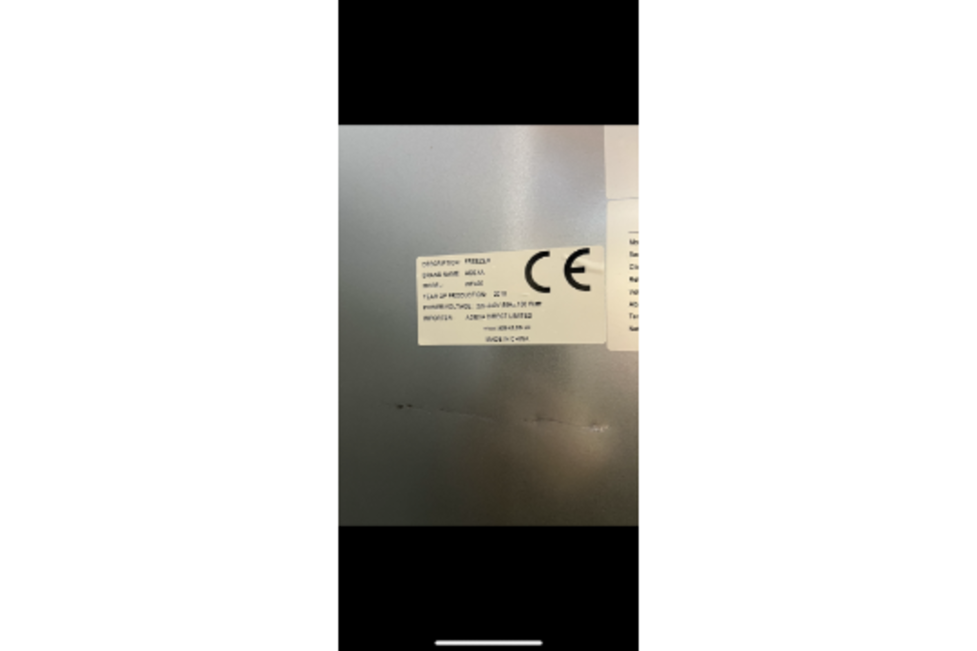 Adexa WF400 Upright Freezer * NO KEY* - Image 3 of 8
