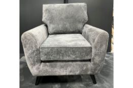 3 x Ex Display Grey Fabric Living Room Chairs