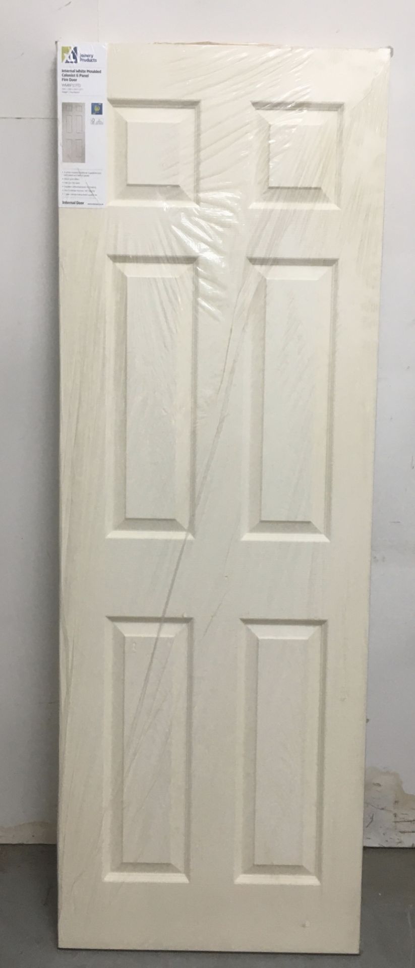 XLJoinery Colonist White Moulded 6-Panel Internal Fire Door | WM6PZ7FD | 1981mm x 868mm x 44mm