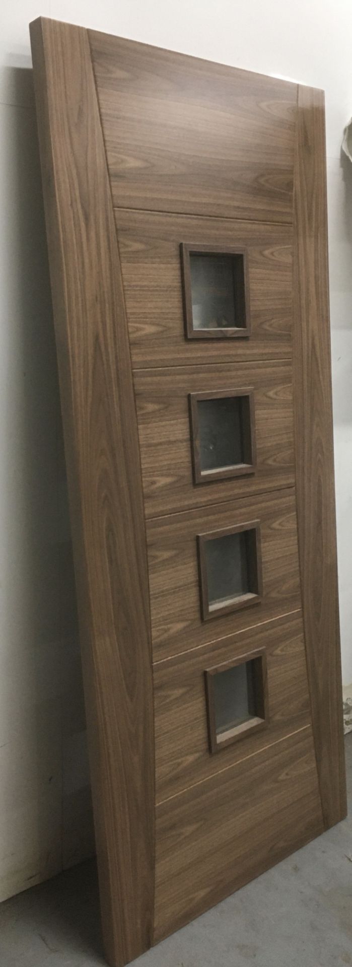 4-Window 44mm Walnut Door | Glazed | 78'' x 33'' - Image 2 of 3