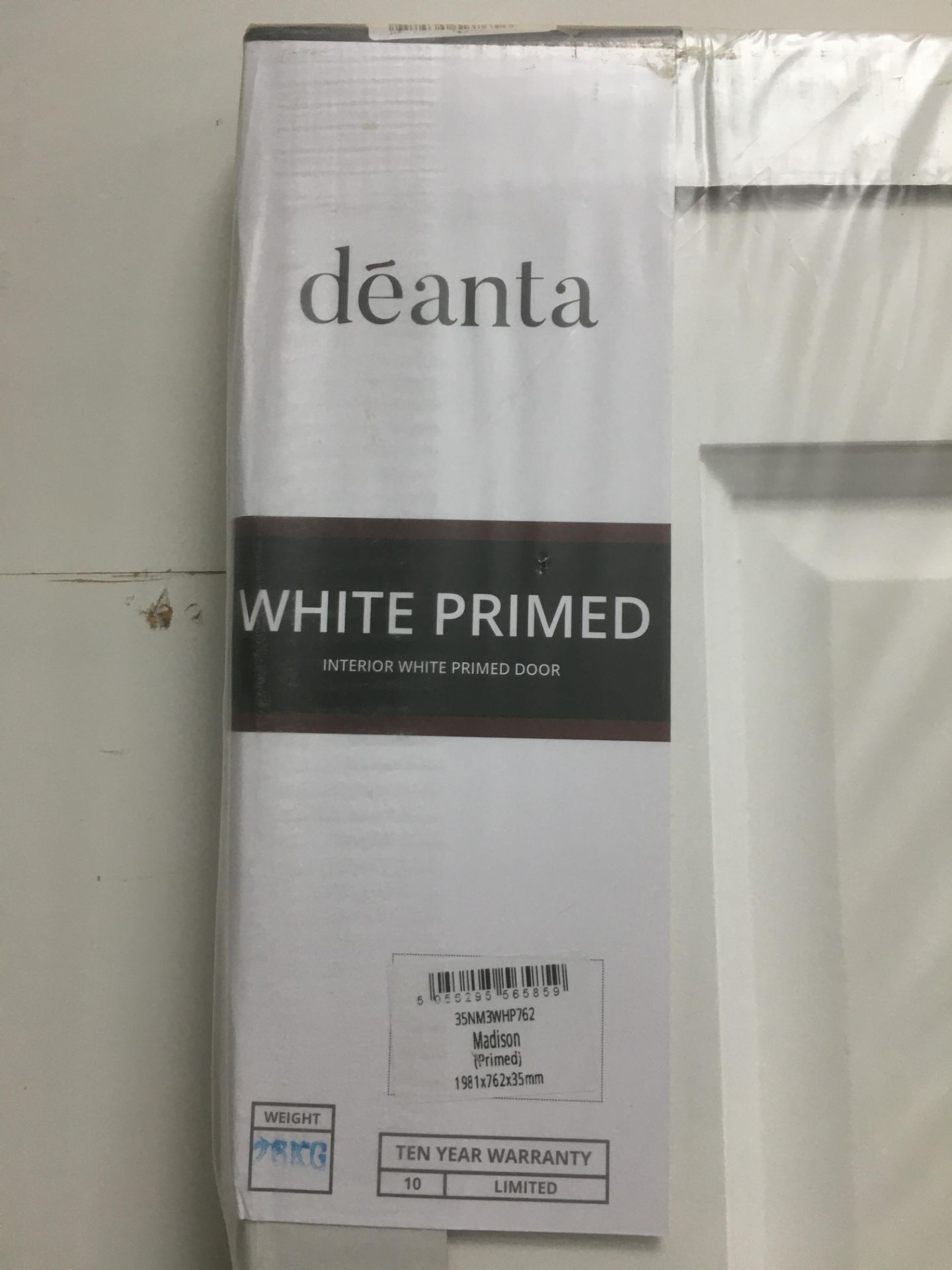 Deanta White Primed Madison Interior Door | 1981mm x 762mm x 35mm - Image 3 of 3