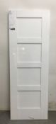 XLJoinery 4 Panel White Primed Shaker Interior Door | WPSHA4P726 | 2040mm x 726mm x 40mm