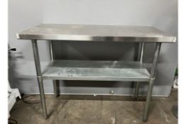 Stainless Steel Prep Table W/ Under Shelf