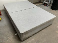 Ex Display Upholstered Double Divan Bed w/ 2 x Drawers in Grey Fabric