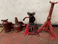4 x Various Jacks/Axle Stands as pictured