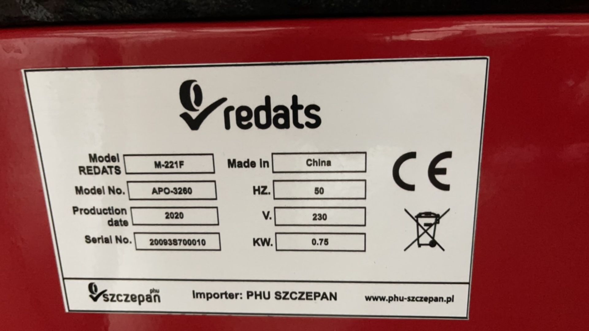 2020 Redats M-221F tyre changer - Image 8 of 8