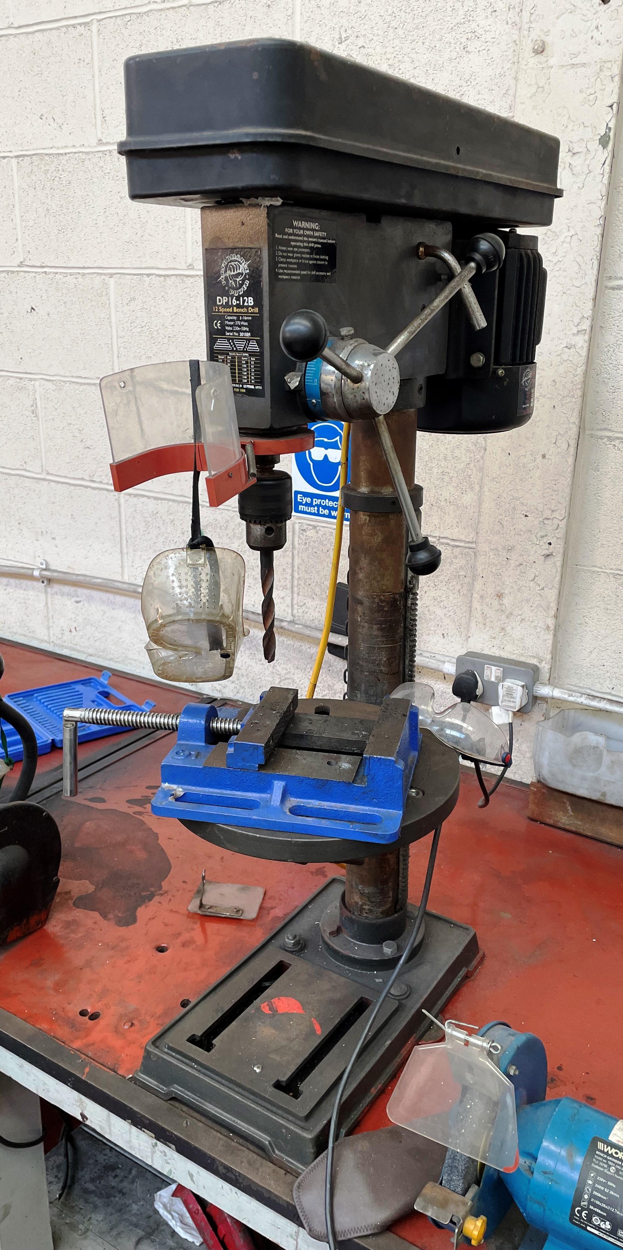NuTool DP16-12B 12 speed bench drill 