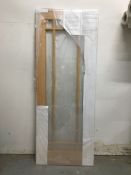 LPDDoors Clear Glazed White Oak 35mm Interior Door W/ Bevelled Edges | 78'' x 30''