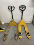 2 x Various Yellow Pallet Trucks