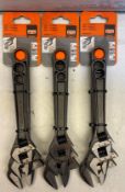 3 x Bahco XMS21ADJ3 3pc 80 Series Adjustable Wrench Sets