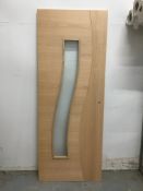 Unbranded Clear Glazed Interior Door W/ Pre-Cut Hinge & Handle Profiles |1964mm x 758mm x 35mm
