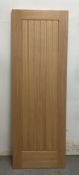 Unbranded Grid Patterned Internal Wooden Door | 1976mm x 686mm x 35mm