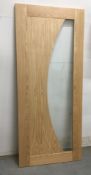 Unbranded Clear Glazed Wooden Door | 1982mm x 838mm x 35mm