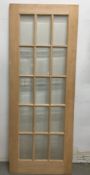 XLJoinery Un-Finished Oak Door W/ Clear Bevelled Glass | 1982mm x 762mm x 35mm