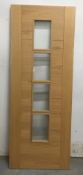 4-Port Clear Glazed Pre-Finished Wooden Door | 1982mm x 763mm x 35mm