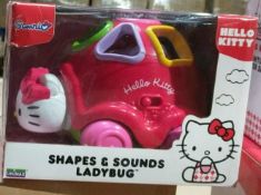 10 x Brand New Hello Kitty Shape & Sounds Ladybug Toy