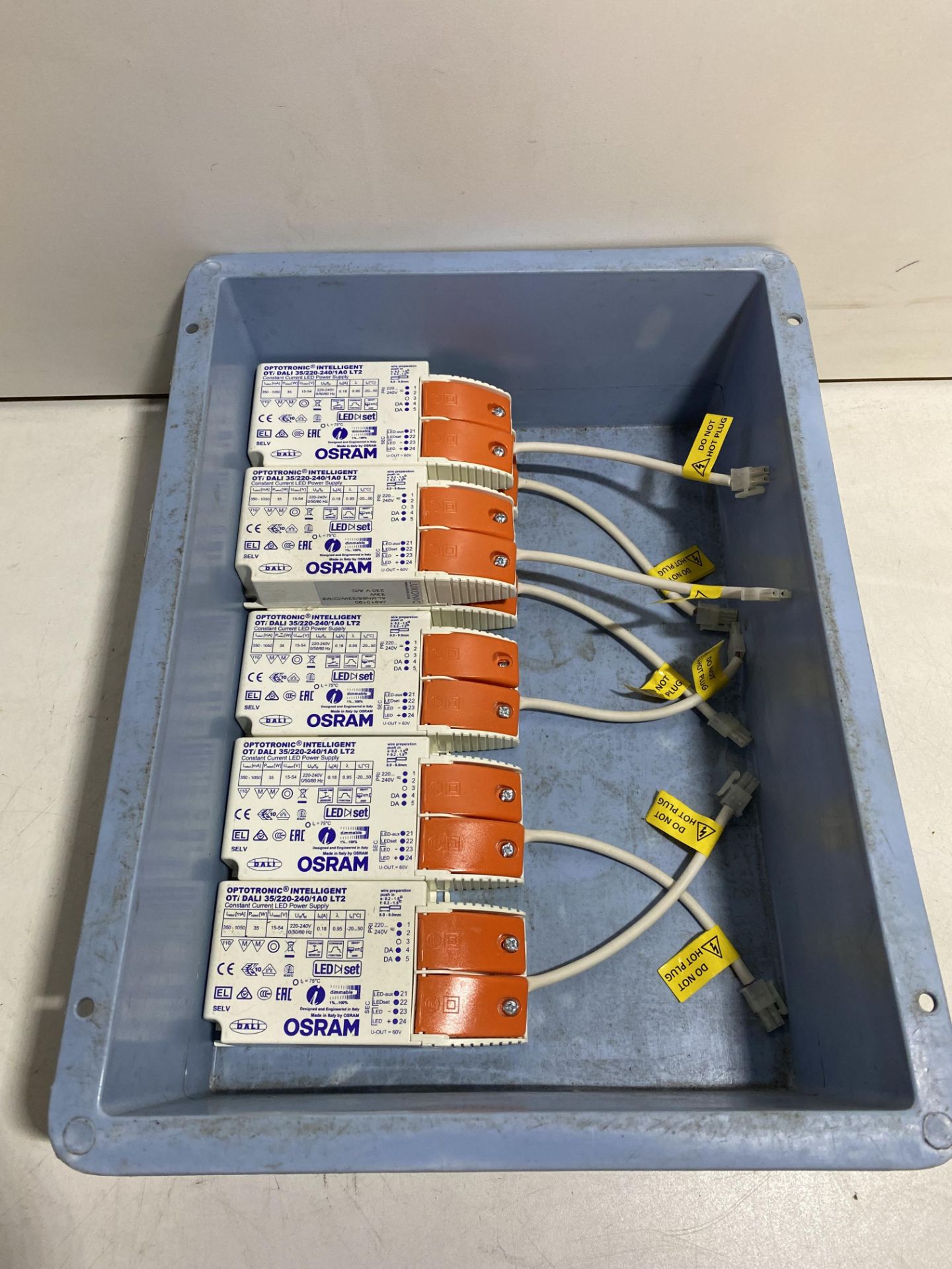 7 x Osram OTi Dali 25/220-240/1A0 LT2 Constant Current LED Power Supply Blocks - Image 2 of 5