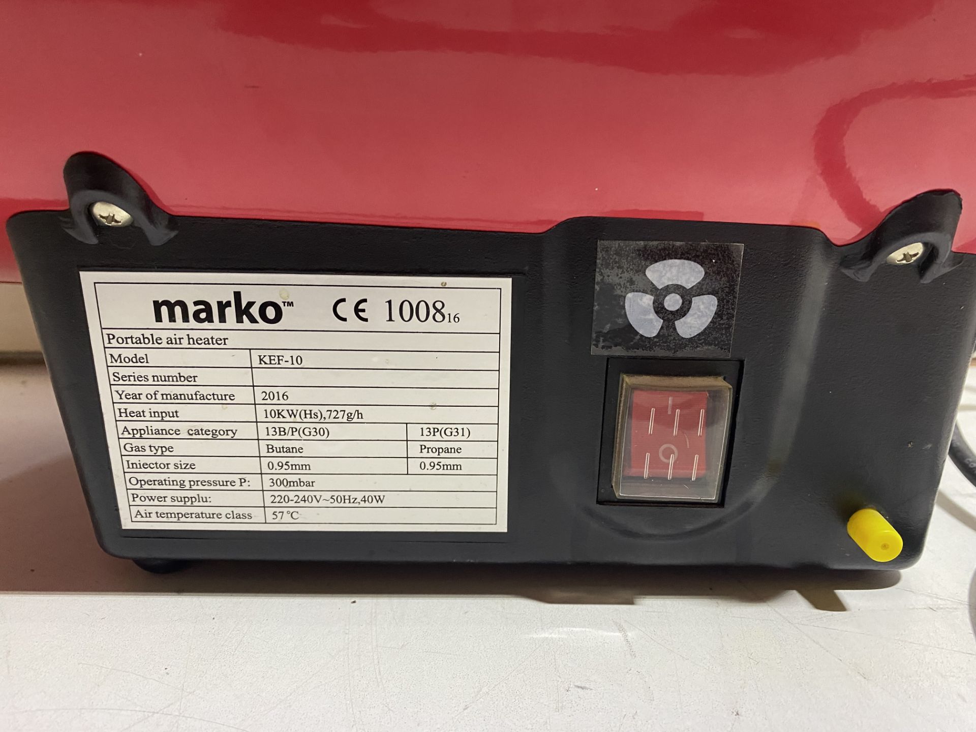 Marko 10KW Propane/LPG Gas Space Heater Electric Fan Assisted Powerful Workshop Heat - Image 5 of 5