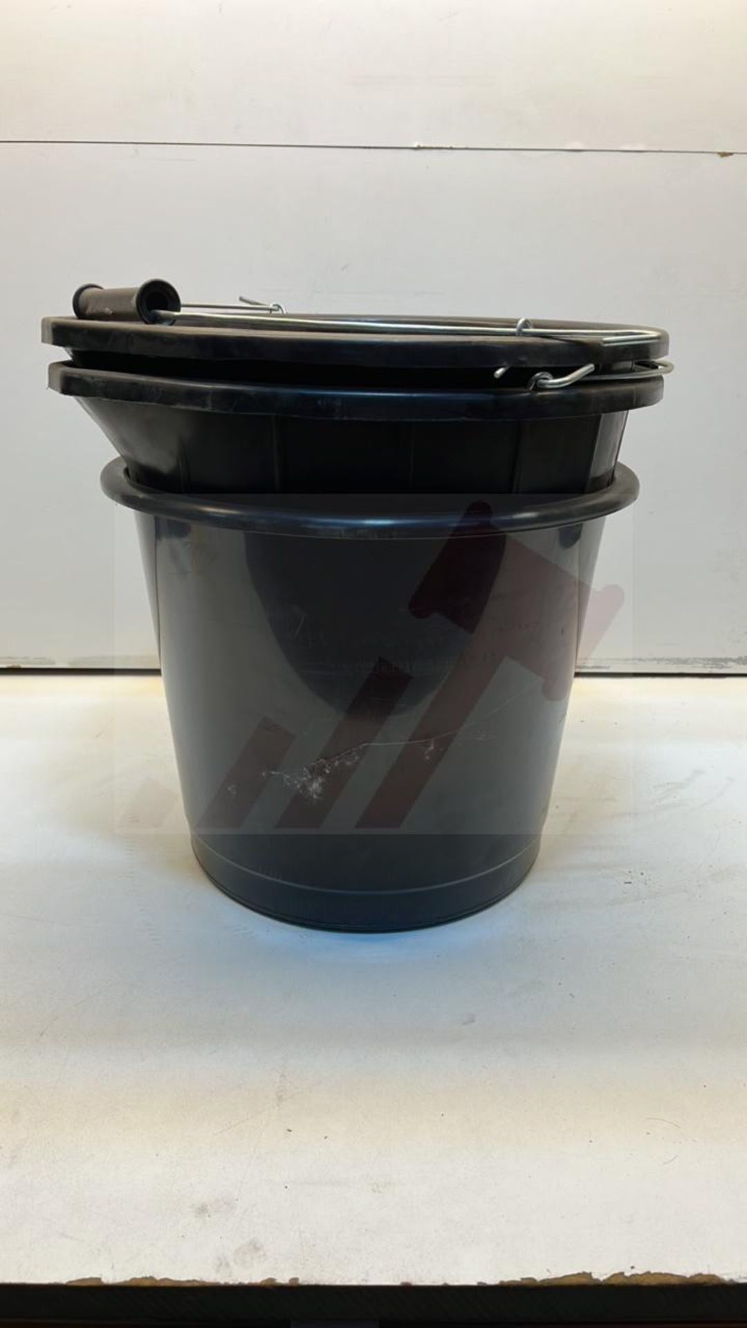 2 x Black 5LTR Buckets & 5LTR Bin